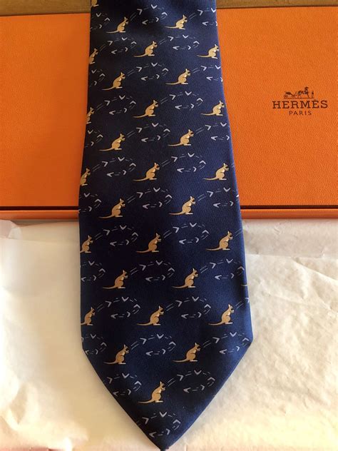 Hermes tie kangaroo